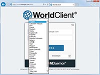 MDaemon - WorldClient - Select Language