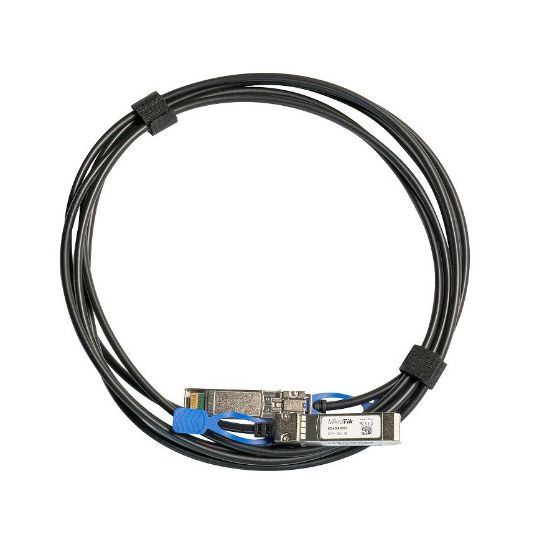 Picture of MikroTik XS+DA0001 Direct attach cable that support not only SFP 1G and SFP+ 10G, but also the 25G SFP28 standard
