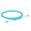 Picture of 1m (3ft) LC UPC to LC UPC Duplex OM4 Multimode PVC (OFNR) 2.0mm Fiber Optic Patch Cable (regular boot)