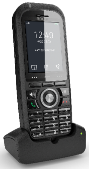 Picture of Snom M70 VoIP SIP DECT ruggedized handset, 1 x programmable alarm key, 2 inch colour backlit TFT LCD