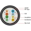 Picture of Vertical Cable 059-485CMXF Direct Burial Gel Flooded Cat5e 350-MHz 8-Conductor 4-Pair 24-gauge CMXF Solid