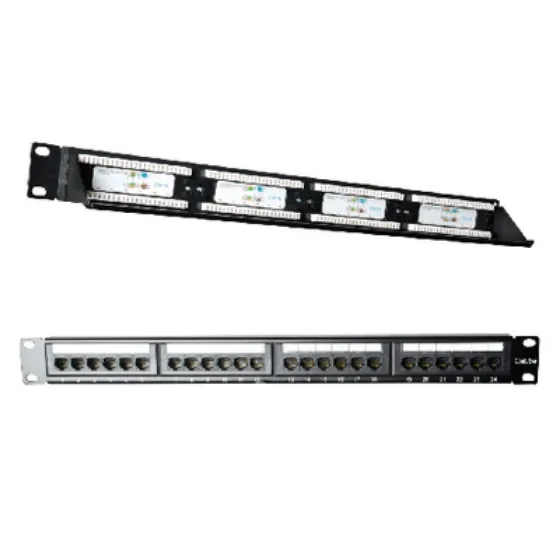 Picture of Vertical Cable 041-372-24 1U CAT5E 24 Port, 110 IDC Patch Panel