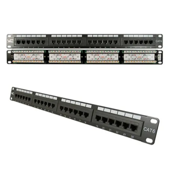 Picture of Vertical Cable 042-377-24 1U CAT6 24 Port, 110 IDC Patch Panel